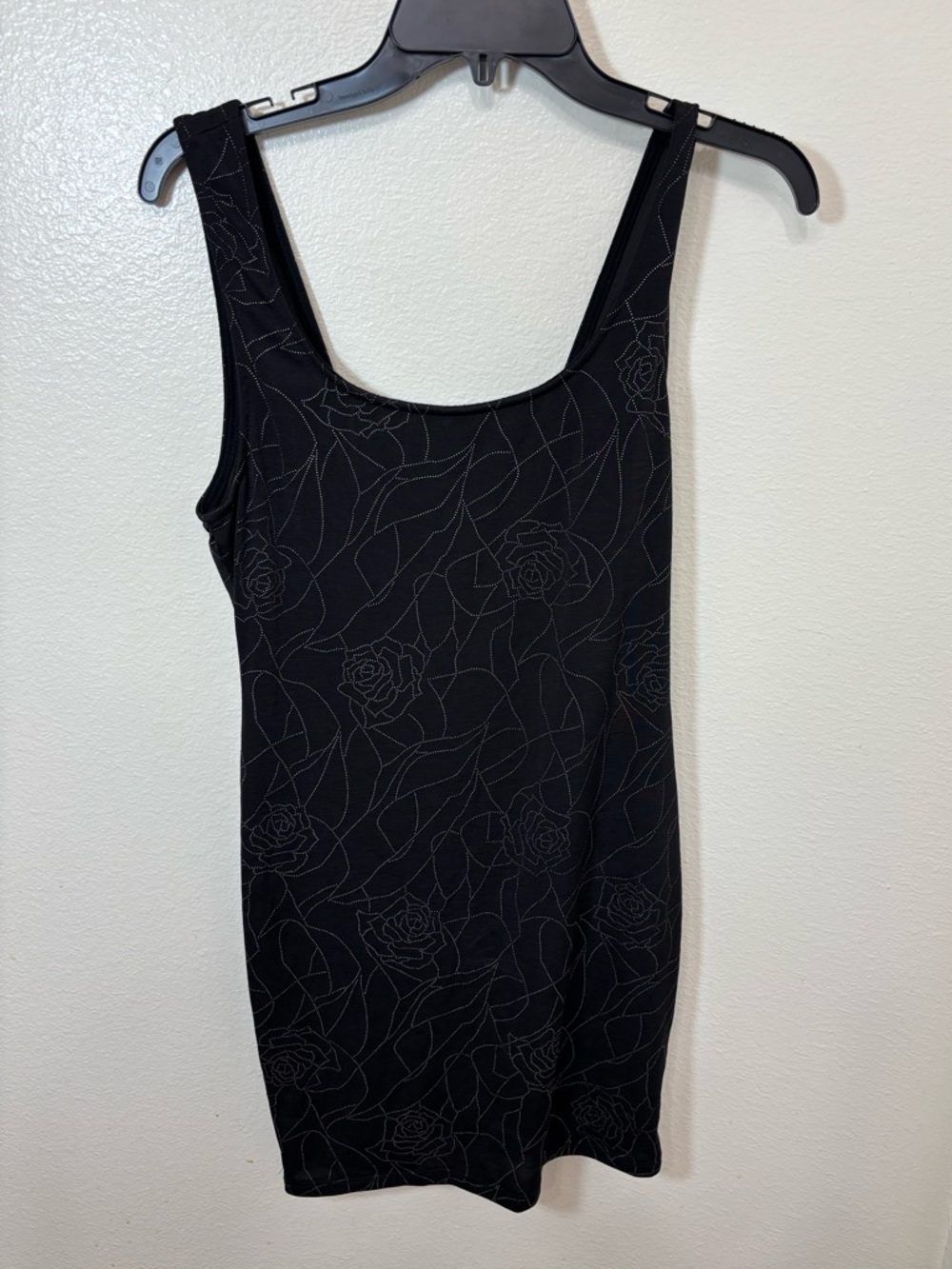 easel Black Floral Backless body-con going out minimalist Dress